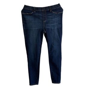 Judy Blue skinny fit dark wash pull on jeans with whiskering women’s 15/32